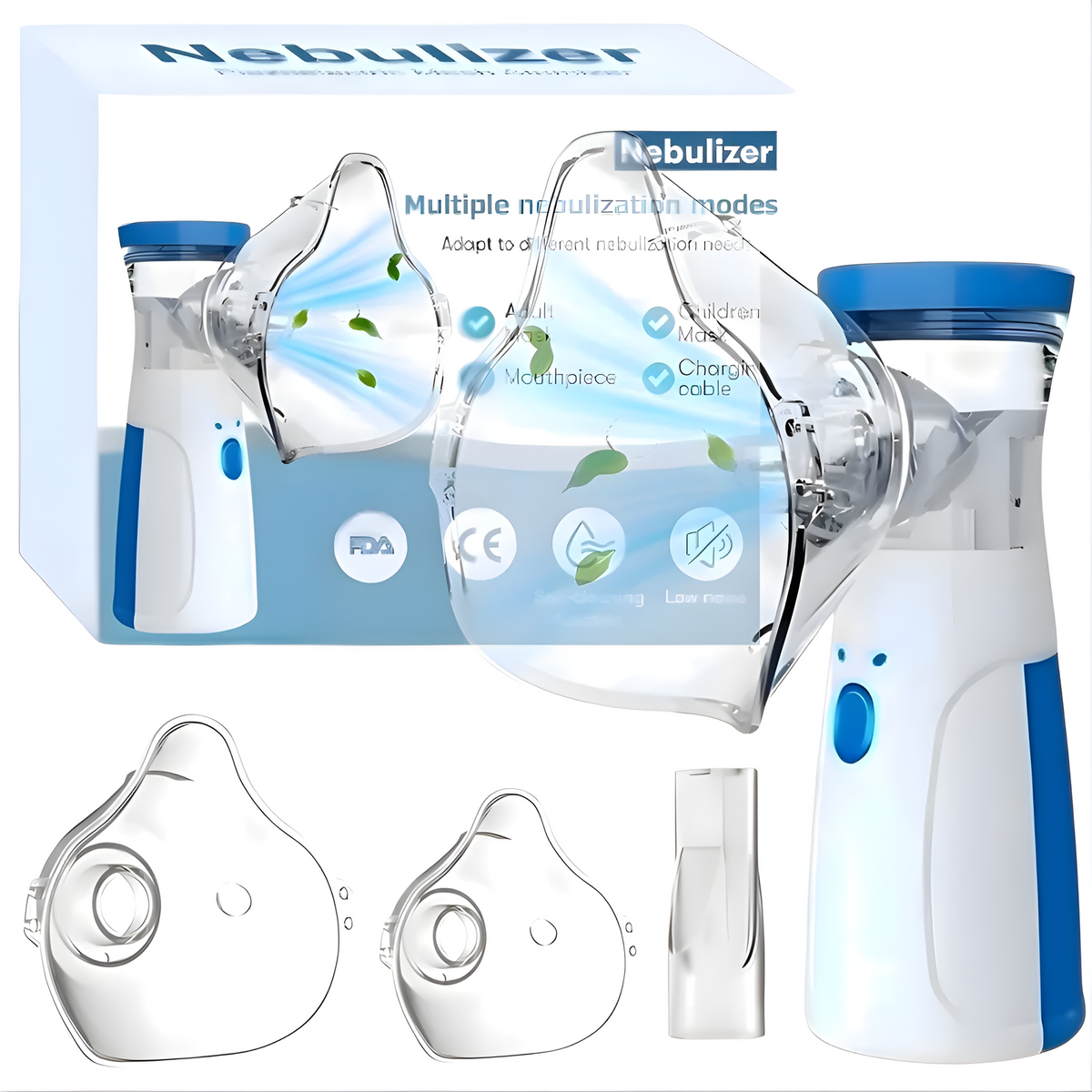 Portable Mesh Nebulizer for Adults & Kids | Silent Rechargeable Inhaler