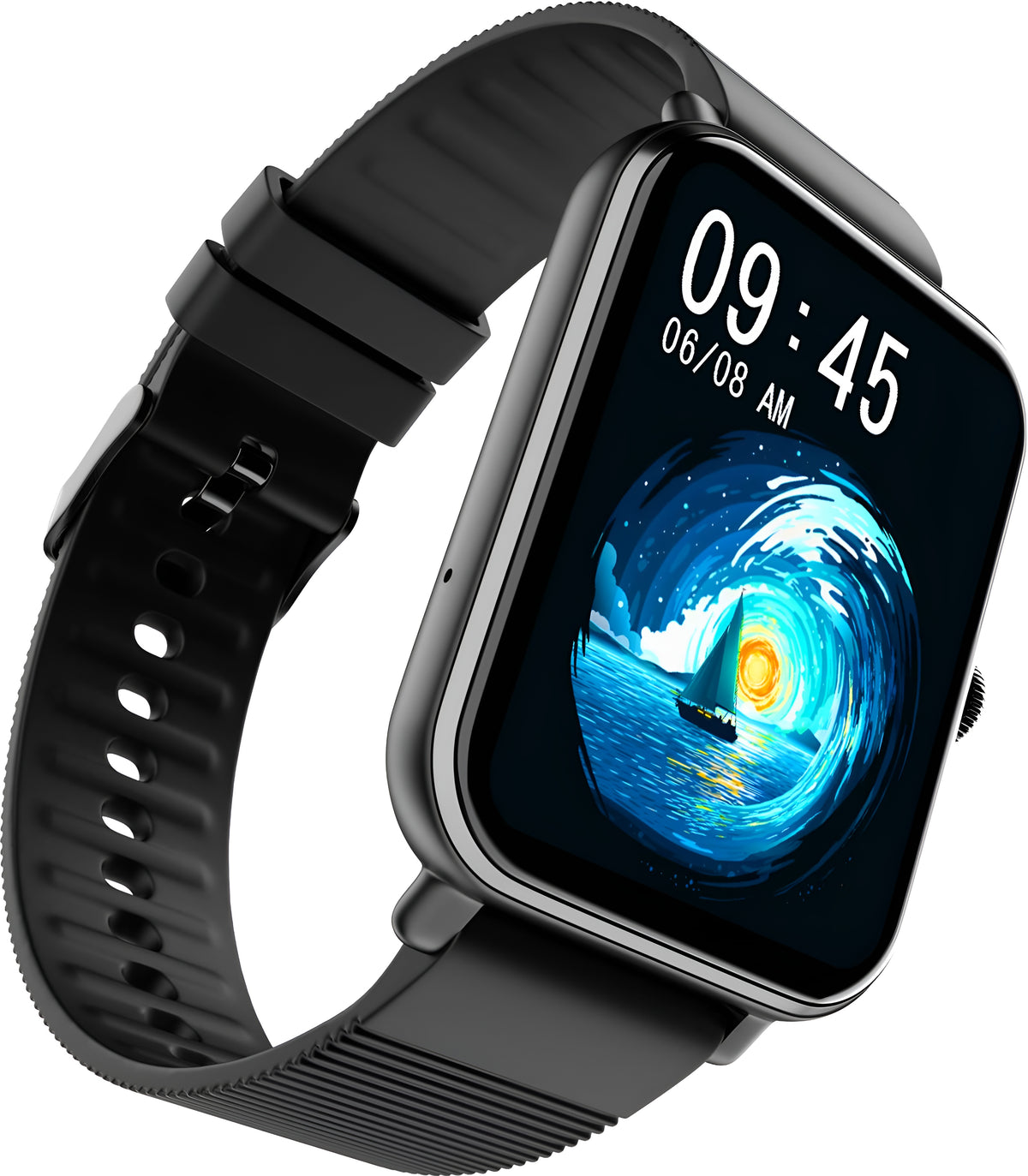 Noise alt GOAT, 1.78 AMOLED Display, Single Chip Bluetooth Calling, 100+ Watchfaces, IP68 Smartwatch (Black Strap, Free Size)