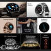 Fire-Boltt Obsidian 33.5mm (1.3 inch) AMOLED, Bluetooth Calling, Stainless Steel Design Smartwatch (Black Strap, Free Size)