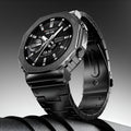 Fire-Boltt Obsidian 33.5mm (1.3 inch) AMOLED, Bluetooth Calling, Stainless Steel Design Smartwatch (Black Strap, Free Size)