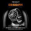 Fire-Boltt Obsidian 33.5mm (1.3 inch) AMOLED, Bluetooth Calling, Stainless Steel Design Smartwatch (Black Strap, Free Size)