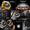 Fire-Boltt Obsidian 33.5mm (1.3 inch) AMOLED, Bluetooth Calling, Stainless Steel Design Smartwatch (Black Strap, Free Size)