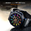 Fire-Boltt Obsidian 33.5mm (1.3 inch) AMOLED, Bluetooth Calling, Stainless Steel Design Smartwatch (Black Strap, Free Size)