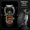 Fire-Boltt Obsidian 33.5mm (1.3 inch) AMOLED, Bluetooth Calling, Stainless Steel Design Smartwatch (Black Strap, Free Size)