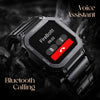 Fire-Boltt Retro 39.1mm (1.54) Display, Bluetooth call, Voice Assistance, Steel Straps Smartwatch (Black Strap, Free Size)