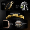 Fire-Boltt Retro 39.1mm (1.54) Display, Bluetooth call, Voice Assistance, Steel Straps Smartwatch (Black Strap, Free Size)