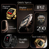 Fire-Boltt Retro 39.1mm (1.54) Display, Bluetooth call, Voice Assistance, Steel Straps Smartwatch (Black Strap, Free Size)